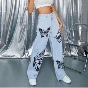 Size 0/24 * Simple Society High Waisted Butterfly Jeans